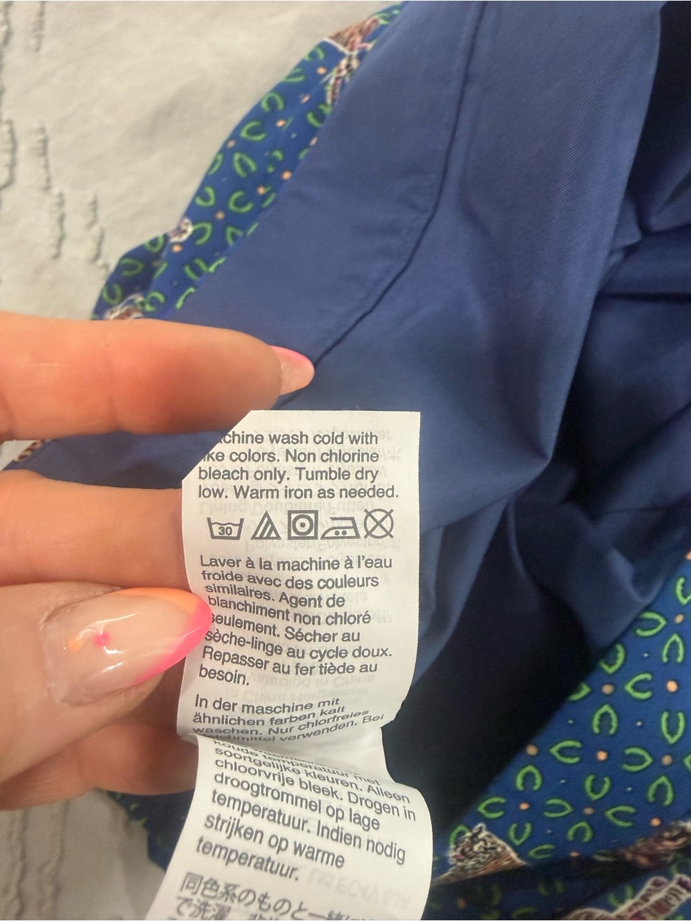 J. Crew Blue Bengal Print Circle Skirt - Picture 7 of 12